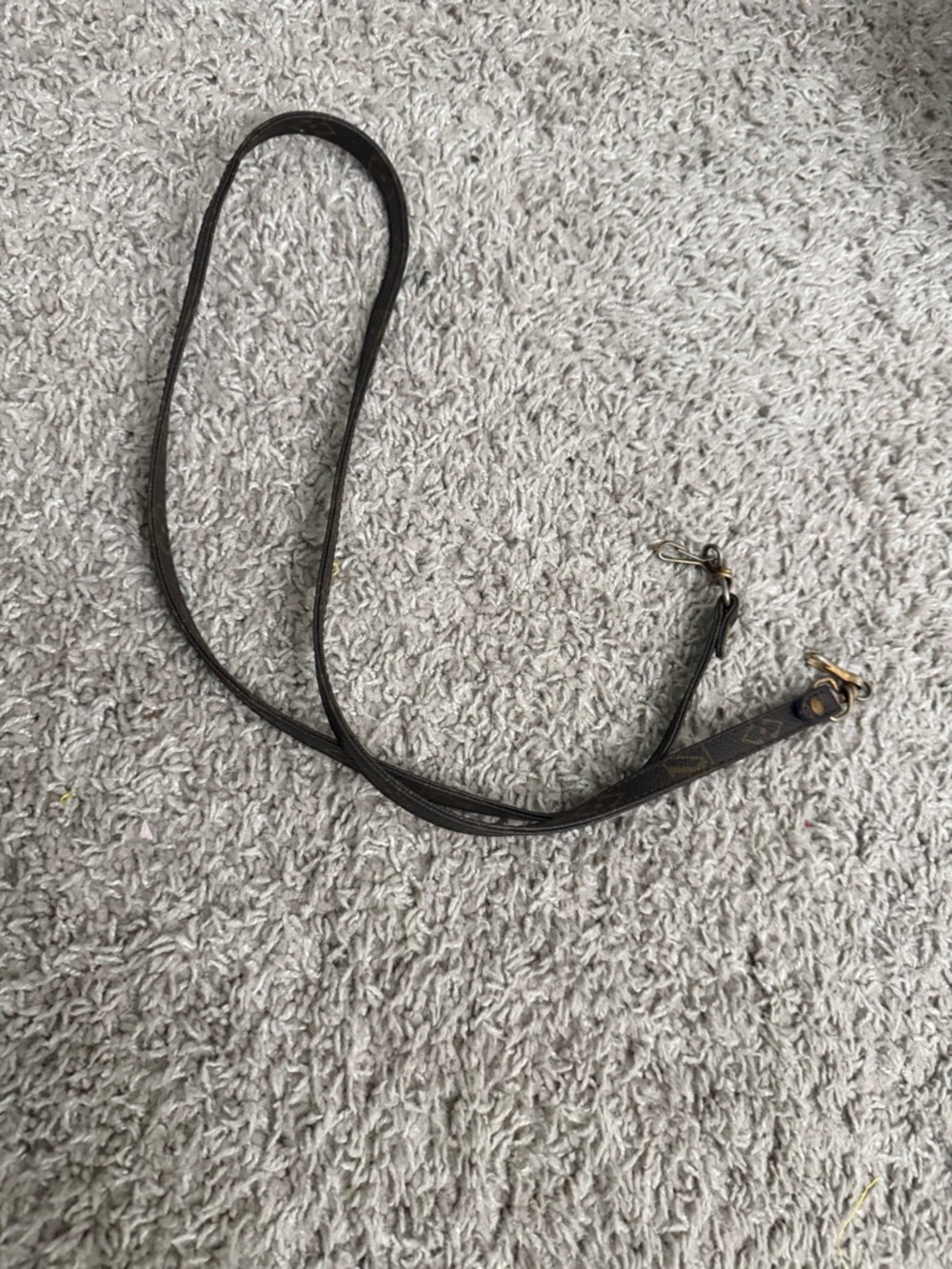 Louis Vuitton vintage Monogram Brown Leather Crossbody Strap B58